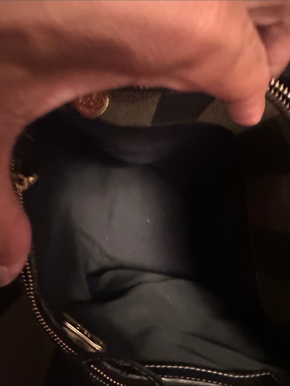 Fendi Black and Brown Vertical Stripe Tote - Picture 11 of 15